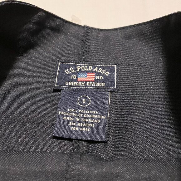 US Polo Assn Girls School Uniform Skirt Scooter Shorts Size 8 - Picture 8 of 14